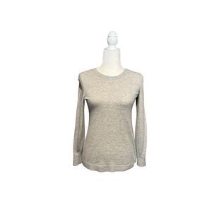 Talbots gray crewneck long wool blend sweater - PS